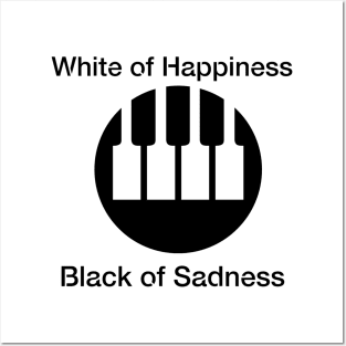 happy and sad piano Posters and Art